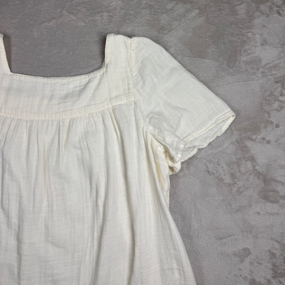 Madewell Patchwork Quilted Square-Neck Antique Cr… - image 12